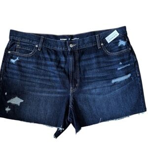 NWT Old Navy Midnight Blue Distressed Denim Shorts